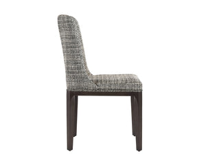 Sunpan Elisa Dining Chair - Timeless Mid-Century Design with Solid Wood Legs and Elegant Fabric Choices Grey Oak / Naya Check Black