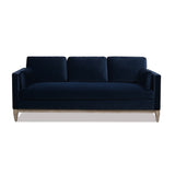 English Elm Knox 84" Modern Farmhouse Sofa, Dark Navy Blue Performance Velvet