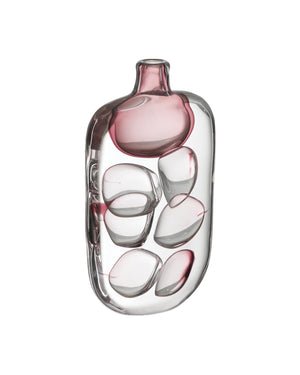 Currey & Company Vicolino Medium Vase - Handcrafted Clear & Purple Glass With Organic Bubbles For Stunning Decor Pink Glass 1200-1017-currey-company