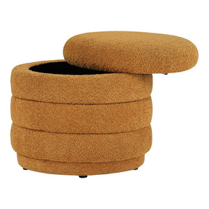 OSP Home Furnishings Cecil Storage Ottoman Gold