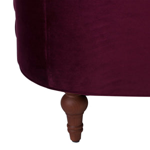 English Elm Jennifer Taylor Home - La La Rosa Victorian Tufted Upholstered Accent Chair in Luxe Velvet with Nailhead Trim and Support Burgundy B2719P238178