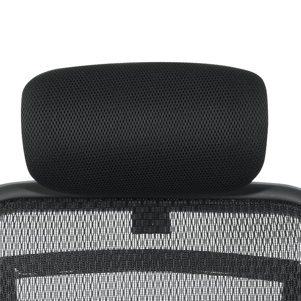 OSP Home Furnishings Optional Mesh Headrest for Space Seating 818 Series with Ergonomic Ratchet Adjustment HRM818