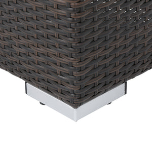 English Elm Christopher Knight Home® - SANTA ROSA BENCH all-weather wicker outdoor seating with foam cushion, lightweight, 300 lb capacity Brown 48 L x 19 W x 13.5 H N776P339315D