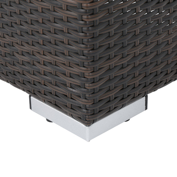 English Elm Christopher Knight Home® - SANTA ROSA BENCH all-weather wicker outdoor seating with foam cushion, lightweight, 300 lb capacity Brown 48 L x 19 W x 13.5 H N776P339315D