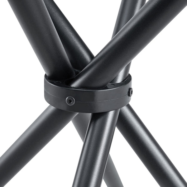 English Elm A circular tempered glass round table 36.6" diameter with sleek black ring metal legs, modern design W1151P294396