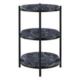 OSP Home Furnishings Renton 3-Tier Oval Table Black/Black