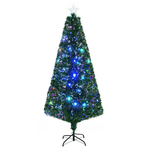 English Elm Homcom 6' Douglas Fir Pre-Lit Christmas Tree With 24 Led Lights & Realistic Branches For Holidays W2225P229734