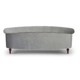 English Elm La Rosa Victorian Chesterfield Tufted Sofa, Opal Grey Velvet