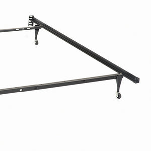 English Elm Julian Heavy Gauge Steel Adjustable Bed Frame Matte Black Low Profile Modern B062P466882