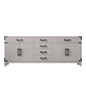 English Elm White Oak Double Bath Vanity - 80" W Fully Assembled With Ample Storage, Soft-Close Drawers & Doors B2731P259943-GIGA