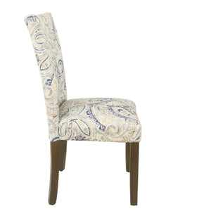 English Elm Jax Parsons Velvet Dining Chairs Paisley Print Set Walnut Legs Formal Table B056P412633