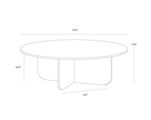 Sunpan Bonita Coffee Table - Handcrafted Cream Marble Elegance With Minimalist Design For Stylish Interiors Cream Marble 111783
