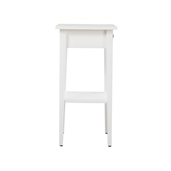 English Elm Sleek White Nightstand 28"H x18"W x14"D – Minimalist Modern Particleboard, Durable, Easy Assembly, Bright Finish B078112079