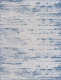 Unique Loom Outdoor Modern Cartago Machine Made Abstract Rug Blue, Ivory/Gray 9' 0" x 12' 0"