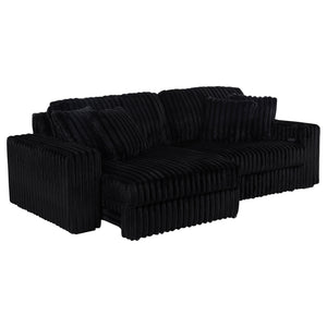 English Elm Clifford Corduroy Power Reclining Sectional Sofa with Dual Chaise and Usb Ports B062S01735