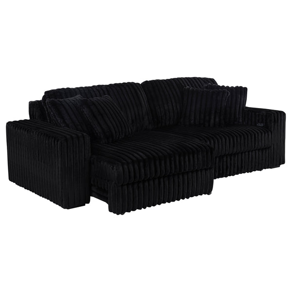 English Elm Clifford Corduroy Power Reclining Sectional Sofa with Dual Chaise and Usb Ports B062S01735