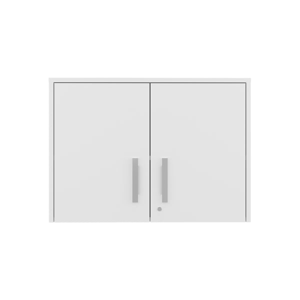 English Elm Sideways Floating Wall Cabinet Two Doors Four Shelves Compact Kitchen Storage B070P487558