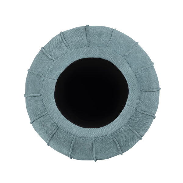 Crestview Collection Modern Chenille Ottoman With Hidden Storage - Stylish & Functional Accent For Your Living Room Space Blue Solid Wood Evfzr4340blu