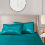 Madison Park Essentials Satin Glam/Luxury Luxury 2 PC Pillowcases MPE21-781 Teal