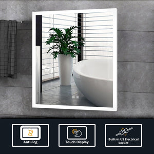 English Elm Aurorium Frameless Led Vanity Mirror with Defogger for Modern Spa Bathrooms B2731P478345