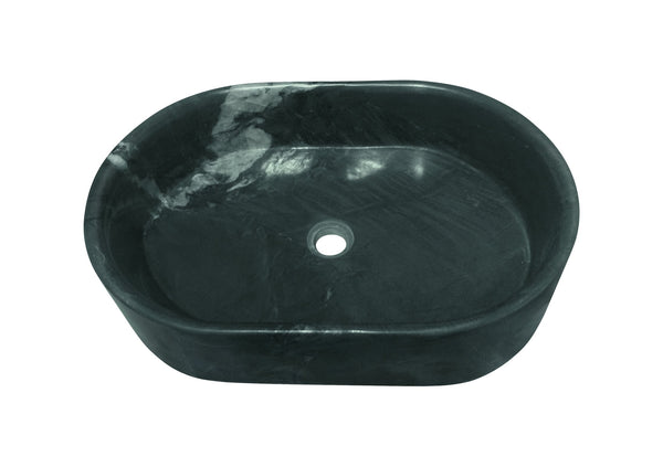 English Elm Green Natural Marble Vessel Sink - Polished Elegance For A Luxurious Bathroom Oasis, 23.6X15.7 Inches W1696P333275