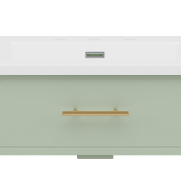 English Elm Christopher Knight Home® - 30 Inches Bathroom Vanity With Integrated Sink, Soft-Close Doors, Adjustable Shelf & Curved Design N817P299509G