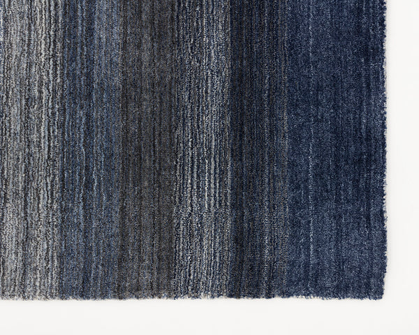 Sunpan Lagos Hand-Loomed Wool-Blend Rug - Artisan-Crafted Ombre Design for a Stunning Home Transformation Blue