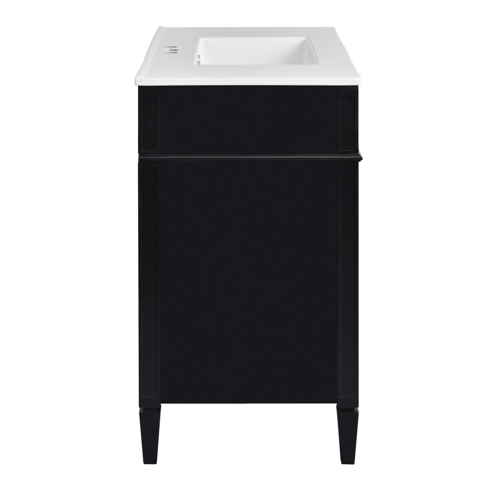 English Elm 36'' Modern Bathroom Vanity With Ceramic Sink, Elegant Storage Cabinet & 2 Drawers For Essentials N710P230246B