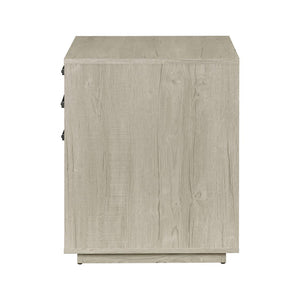 English Elm 3-drawer Contemporary Home Office File Cabinet in Whitewashed Grey with Gunmetal Pulls, Space-Saving Design B016P381096