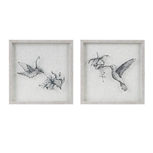 Urban Habitat Humming Birds Casual 2-Piece Framed Graphics Wall Art Set UH95G-0034 Neutral