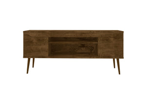 English Elm Bradley 63" Rustic Brown Tv Stand - Mid-Century Modern Design With Storage & Cable Management Solutions B365P398375