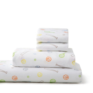 English Elm Linenspa Microfiber Sheet Set Twin Sport Pattern Blue – Super-Soft Durable Wrinkle & Fade Resistant Bedding for Kids Sleepsafe Comfort B350P394840