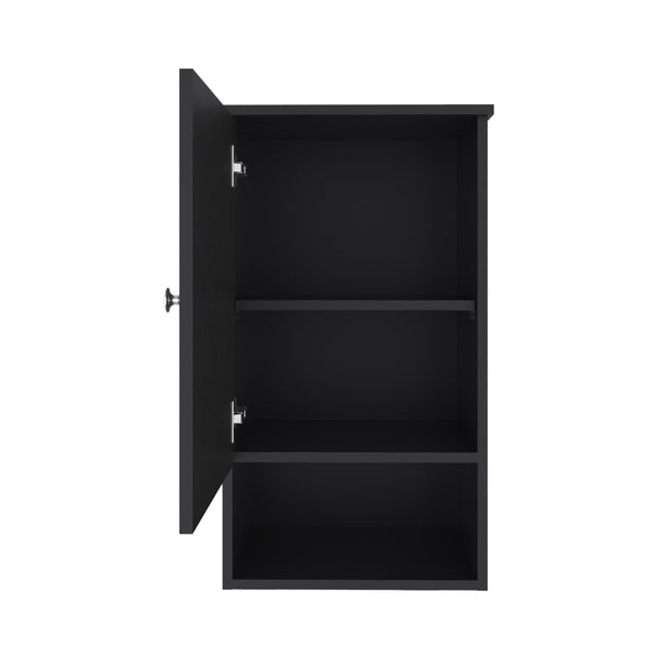 English Elm Medicine Compact Wall Cabinet with Mirror Door, Engineered Wood Storage, Durable, Space-Saving Design Black 29.92 L x 18.9 W x 4.33 H B097P250858