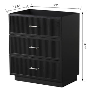 English Elm HK2305-30-WH 24" Floating Bathroom Vanity with Wall-Mount Design, Space-Saving Modern Sink Cabinet Black W1550P168215