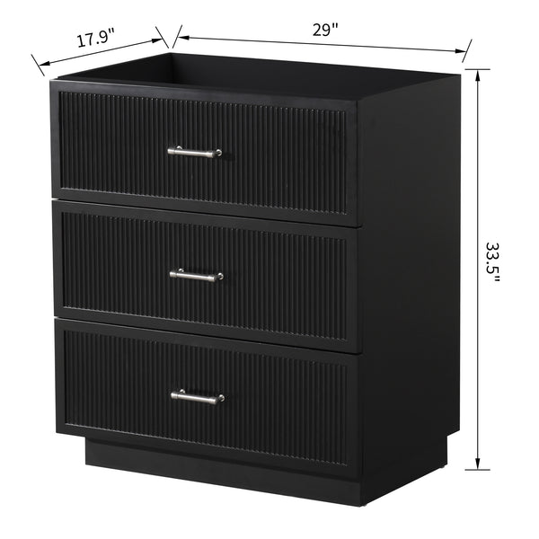 English Elm HK2305-30-WH 24" Floating Bathroom Vanity with Wall-Mount Design, Space-Saving Modern Sink Cabinet Black W1550P168215