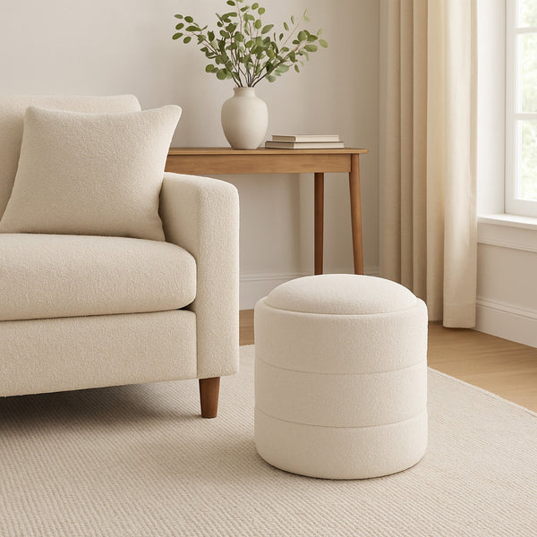 English Elm Soa Square Woven Fabric Storage Ottoman with Lift Off Tray Top for Living Rooms B056P412626