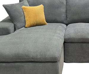 English Elm Coffee-bean Curved Sectional Sofa Sculptural Pod Cushions for Modern Living Rooms B2748S00063