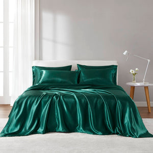 English Elm Satin Luxury King Sheet Set - Silky Smooth, Wrinkle-Resistant Bedding For A Cozy, Hotel-Quality Sleep B035P294196-GIGA