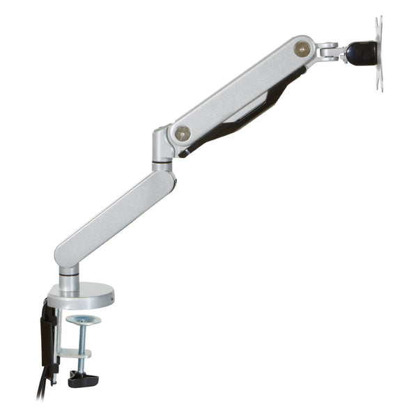 OSP Home Furnishings Single Monitor Arm with Gas Lift and Full Articulation for Ergonomic Desk Setup Silver A2MAS1730-SV