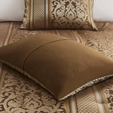 Madison Park Bella Traditional 6 Piece Jacquard Comforter Set with Throw Pillows MP10-8404 Brown