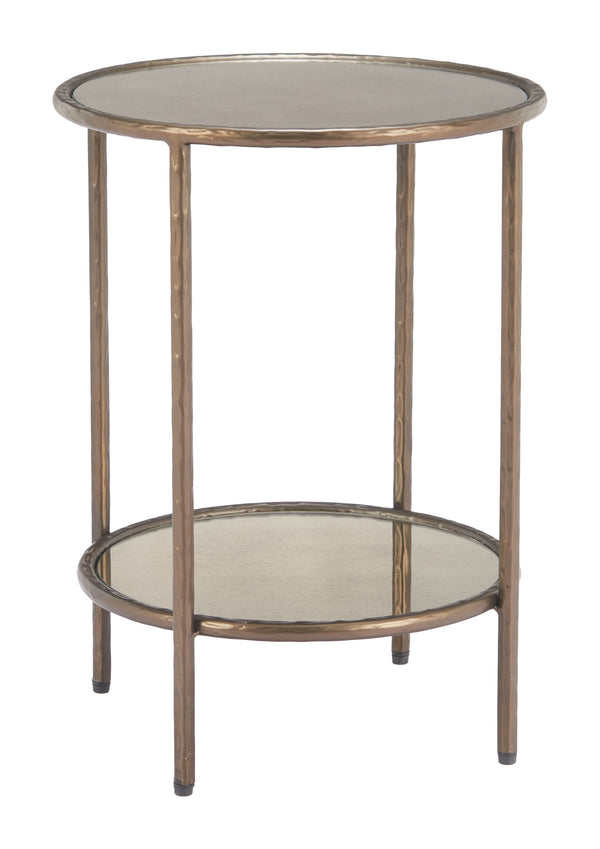 Zuo Modern Anelli Side Table In Bronze - Modern Elegance With Glass & Steel For Versatile Home Décor Solutions Bronze Glass,Steel 110535-zuo-modern
