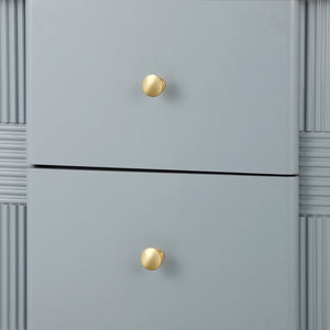 English Elm Christopher Knight Home® - Modern Fluted Nightstand with Two Drawers and Gold Legs, Sleek Textured Bedside Table for Stylish Storage and Easy Cleaning Blue 23 L x 18 W x 18 H N761P285710C