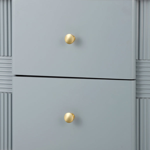 English Elm Christopher Knight Home® - Modern Fluted Nightstand with Two Drawers and Gold Legs, Sleek Textured Bedside Table for Stylish Storage and Easy Cleaning Blue 23 L x 18 W x 18 H N761P285710C