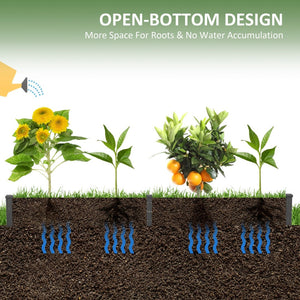 English Elm Outsunny 8X2Ft Elevated Wooden Garden Bed Kit With Self-Draining Design, Perfect For Small Spaces! W2225P200566-GIGA