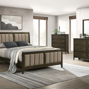 English Elm Clement Dark Cocoa Two-Drawer Nightstand with Brushed Nickel Hardware, Sturdy Wood, Versatile Style (26.25"H) B062P375568