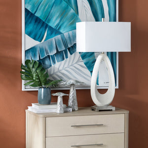 Crestview Collection 33.25"H Elegant Resin & Metal Table Lamp Set Of 2 With Stylish Shades For Home Lighting Decor   Cvavp2110