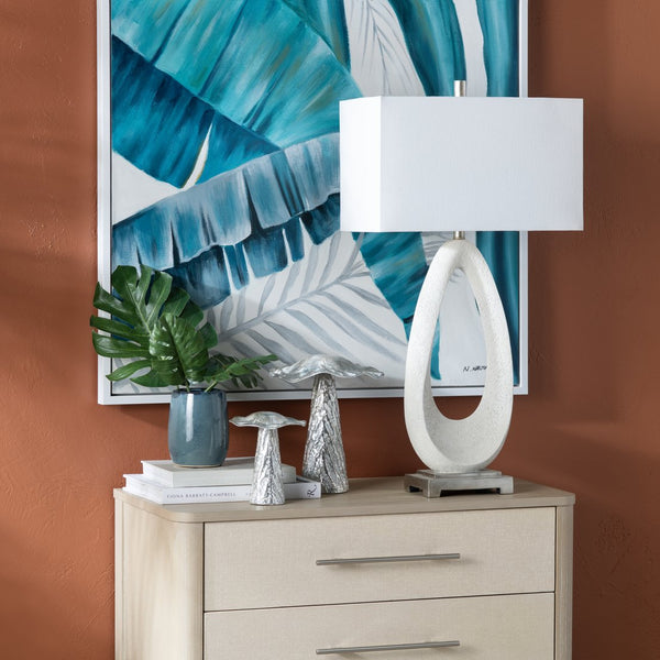 Crestview Collection 33.25"H Elegant Resin & Metal Table Lamp Set Of 2 With Stylish Shades For Home Lighting Decor   Cvavp2110