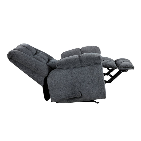 English Elm Gentle Rocking Reclining Chair with Chenille Upholstery, Ultra-Comfort Seat, Smooth Motion Recliner for Living Room Relaxation and Support Gray 41 L x 32 W x 29 H B011P347319