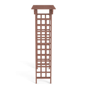English Elm Wooden Garden Arch Solid Lattice Frame for Climbing Vines Weddings and Backyard Decor W2640P356950