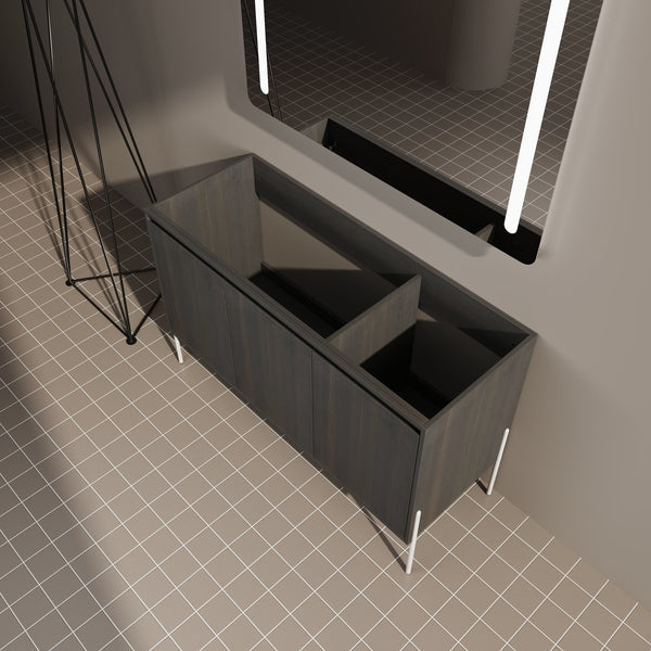 English Elm 48" Freestanding Bathroom Vanity Cabinet with Soft-Close Doors, KD Pack, Ample Storage, No Sink Included W1972P243178